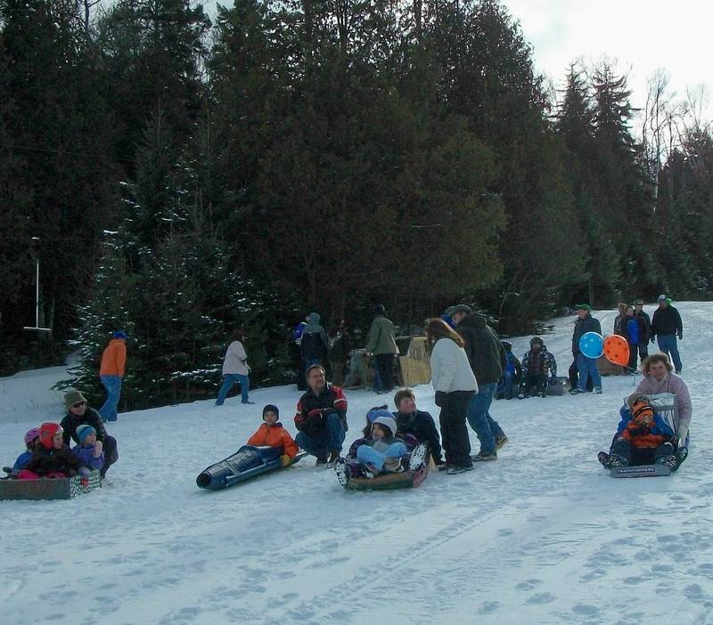 SNOCADE Cardboard Sled Races